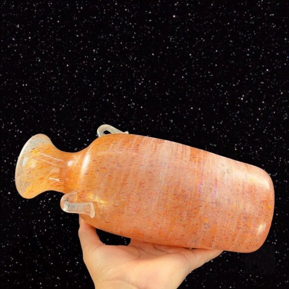 1970s Italian Murano Art Glass Seguso Scavo Triple Handle Vase Jug Textured VTG - Picture 9 of 14